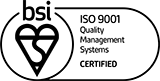 BSI Registered - BS EN ISO 9001:2015, Certificate no. Q 09112
